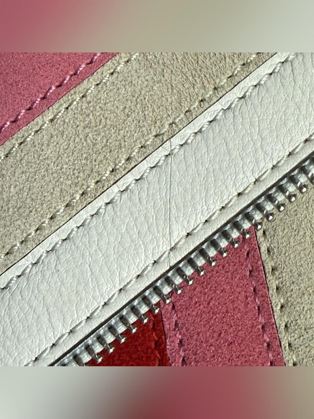 Rebecca Minkoff Chevron Suede Envelope Clutch in Navy, Red, Pink, Cream - Picture 5 of 11